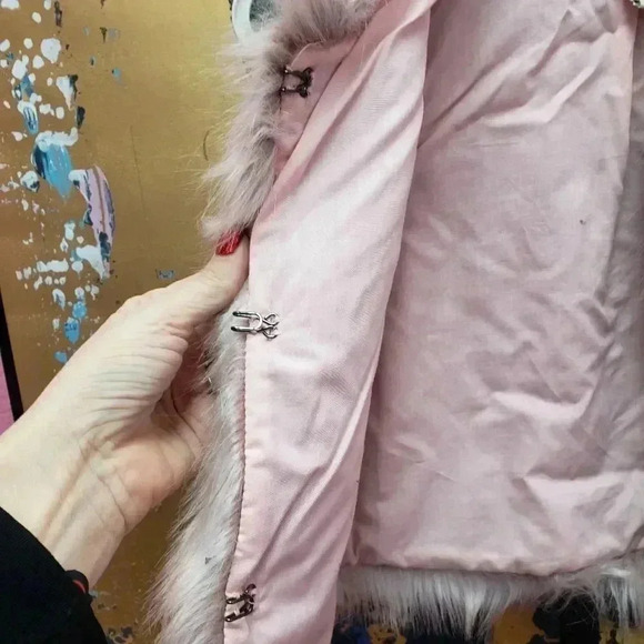 Cherokee Faux Fur Vest Pink Girls Size M - Picture 5 of 6